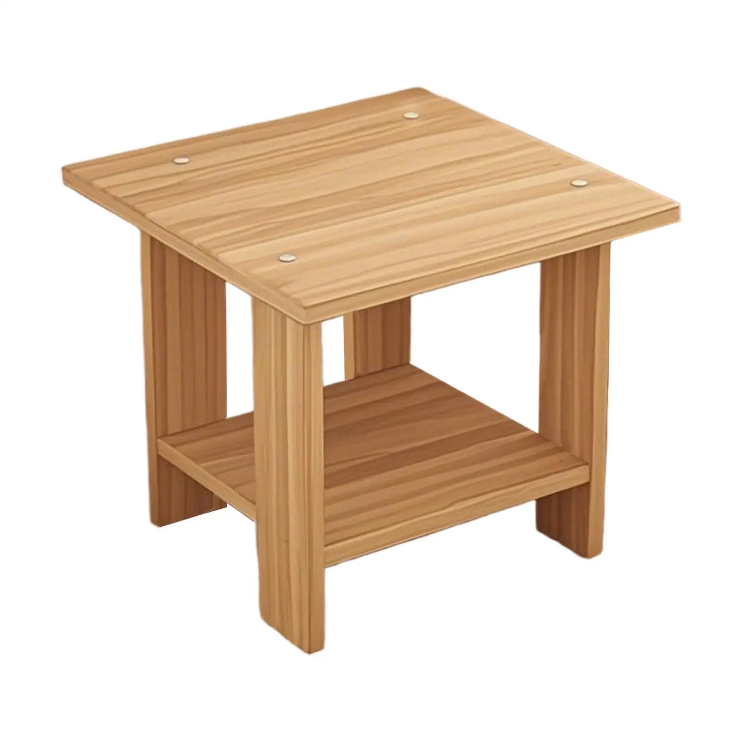 Wooden Double Layers Bedside Rack Simple Tea Table Side Table For Table Sofa Side Table Home Living Room Versatile Modern