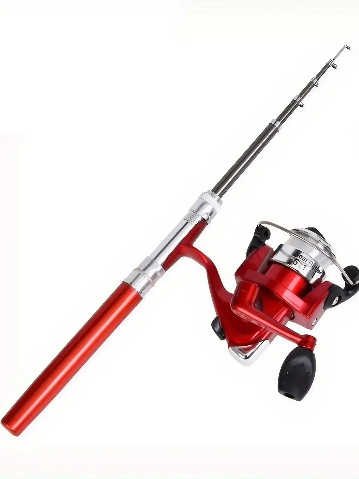 Fishing Set (1 Rod + 1 Wheel) - Pen Shape, Equipped with Spinning Wheel, Mini Portable Fishing Rod