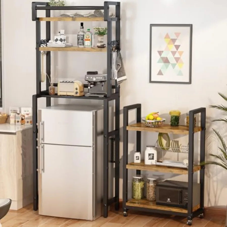 6Tier Over The Toilet Rack with Storage Cart Farmhouse Bathroom Organizer Shelves Over Toilet Freestanding Space Saver Toilet S