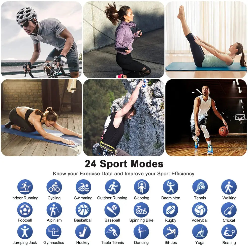 Nerunsa Smart Watch, Fitness Tracker Watch for Men Women, 1.69'' Touch Smartwatch Fitness Watch with Pedometer/Sleep Monitor.