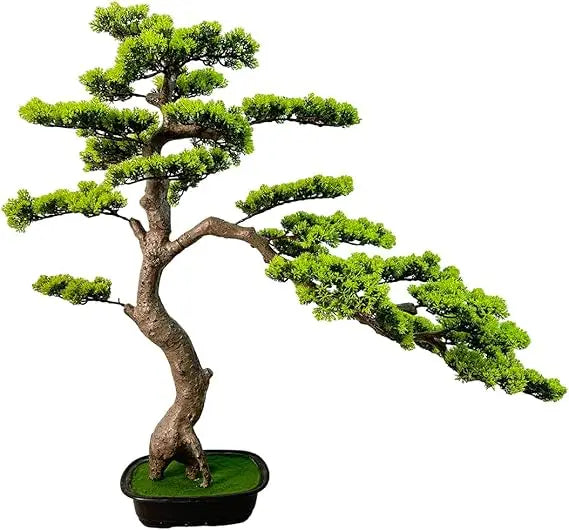 3ft(43in) Artificial Bonsai Tree Juniper Faux Plants Indoor Big Fake Plants Decor with Ceramic Pots for Home Table Office Desk B