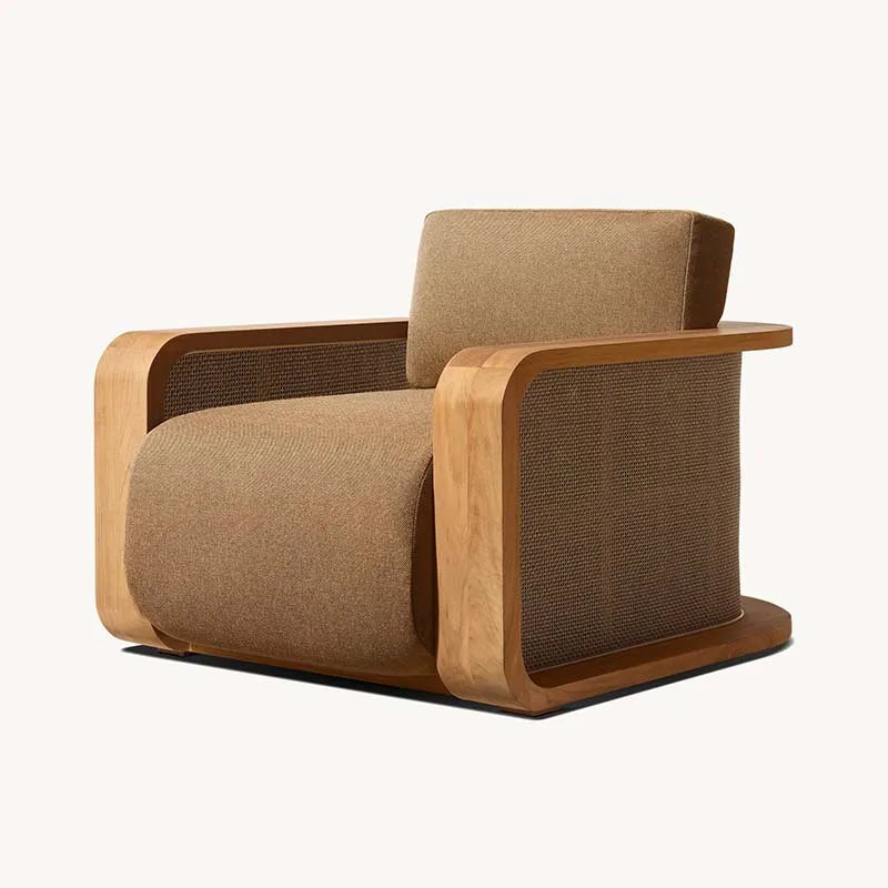 Teak Garden Set Outdoor Furniture Villa Wooden Teak Sofa Set Private Garden Sofa Hotel Outdoor Patio Teak Sofa