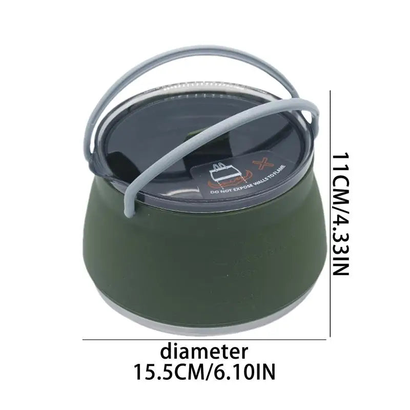 Foldable Coffee Pot Silicone Travel Kettle Pot Foldable Outdoor Camping Kettle Portable Camping Coffee Pot For Outdoor Camping