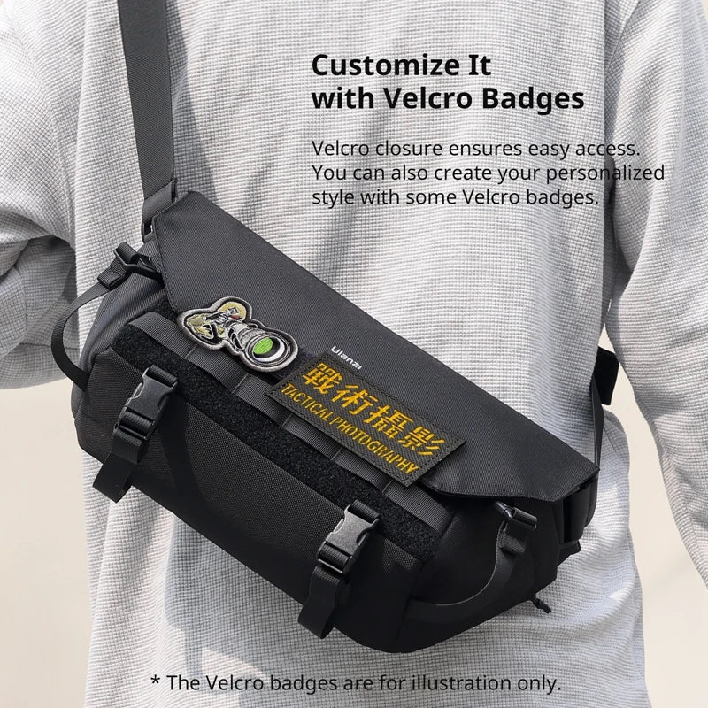 Ulanzi BC08 Sling Bag 9L Capacity Splash-proof Universal Bag Photography Crossbody Bag for DSLR Camera Outdoor Travel Organizer
