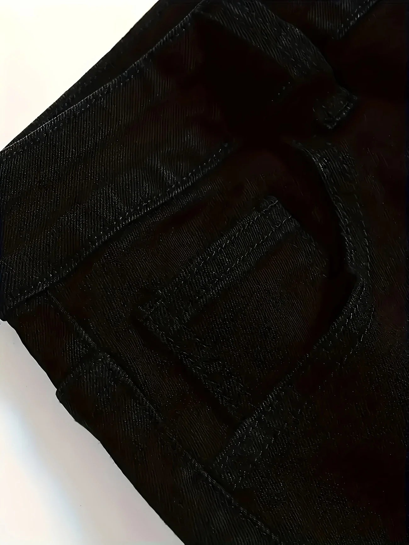 Men's Slim-Fit Black Jeans - Stretch Denim, Mid-Rise, Casual Skinny Pants for All Seasons