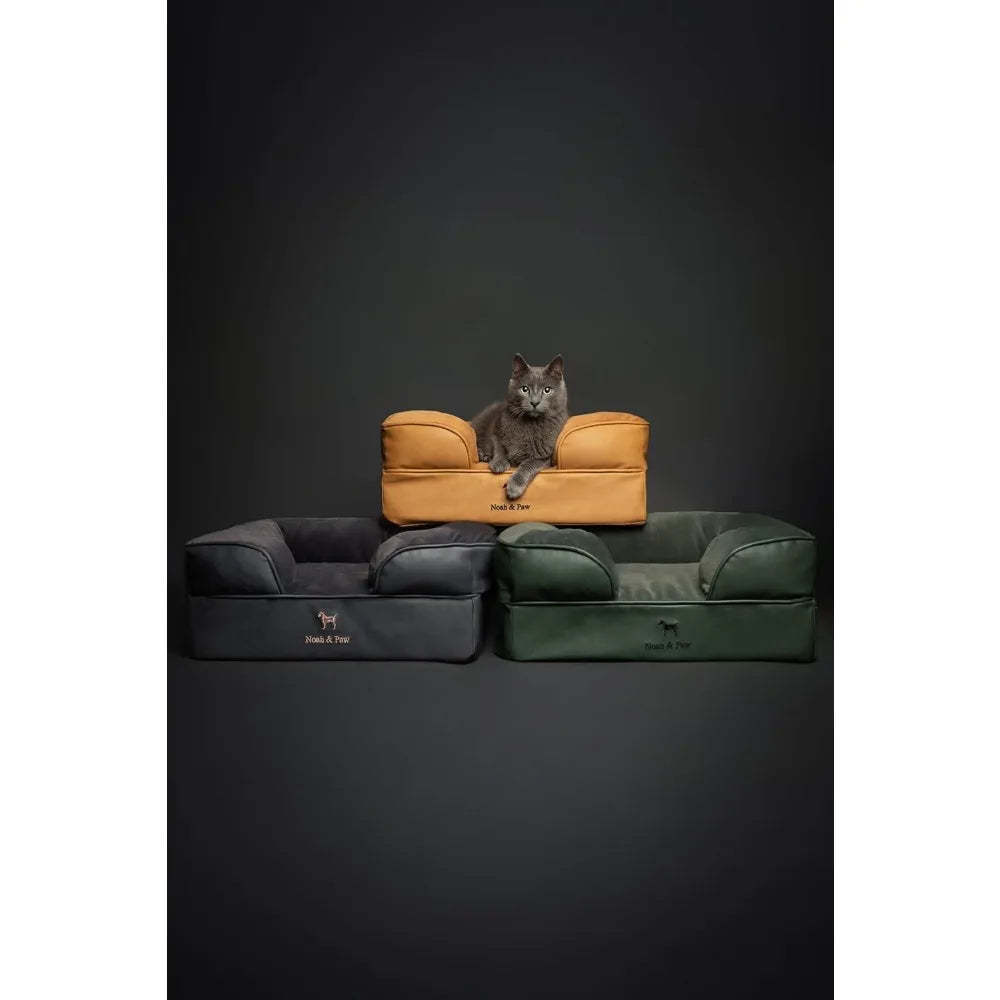 NOAH & PAW Small Dog Bed, 20x15x8 Inch, Cat Bed for Indoor Cats, Orthopedic Eggshell Memory Foam Infused with Cooling Gel, Water