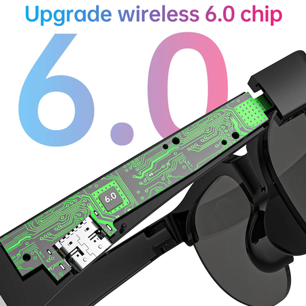 BT Sunglasses AI Translator Hands-Free Music & Calls Audio Glasses UV Protection Outdoor Sports Headphones for Men and Women