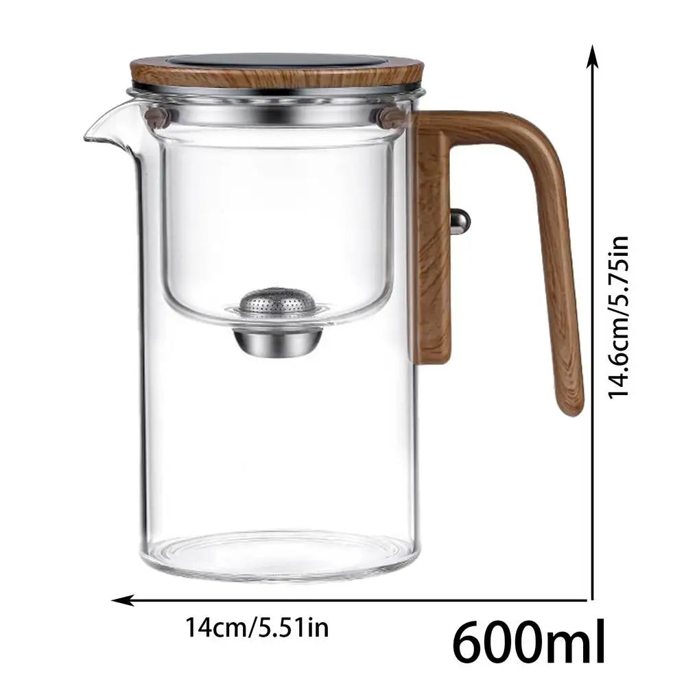 Heat Resistant Glass Teapot One-click filtering Tea Pot Tea Water Separation Filter Tea Maker Coffee Pot Home Teaware
