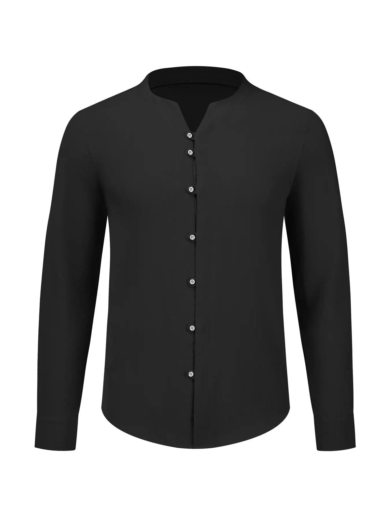 Men's Loose Vintage Tops Henley Shirt