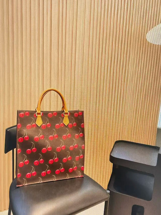 2025 Autumn/Winter New Women's Large Capacity Cherry Bag 36.5*38 cm