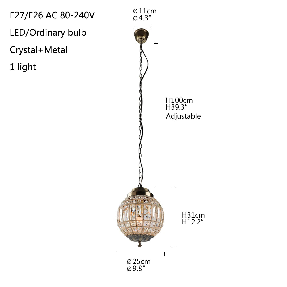 Retro Royal Empire Style Chandelier G9/E14/E27 Crystal lamp Living Room Church Hotel Hall Luxury Light Villa Stair Decor Light