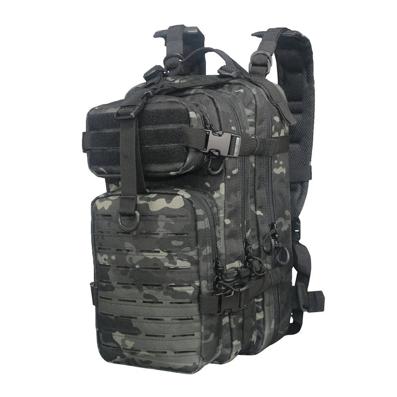30L Military Tactical Backpack for Men, Survival Hiking Camping Travel Backpack Riding Daypack