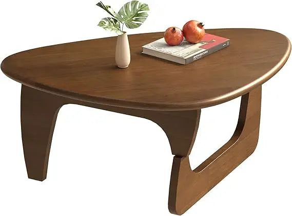 Mid Century Modern Coffee Table, Solid Wood Triangle Coffee Table for Living Room, Modern Tea Table for Home, 35.4x23.6x16.5