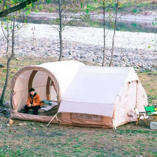 Custom Intergrated Winter Iatable Cabin Tent With 8-12 Person