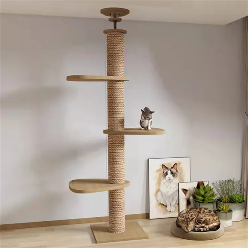 Adjustable Cat Climbing Frame from Floor to Ceiling Height For Multi-Level Cat Tree House Springboard Rest Activity Pet Supplies