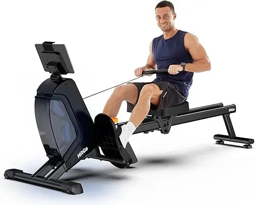 Compact Foldable Rower with 32 Silent Resistance Levels and LED Display for Home Fitness