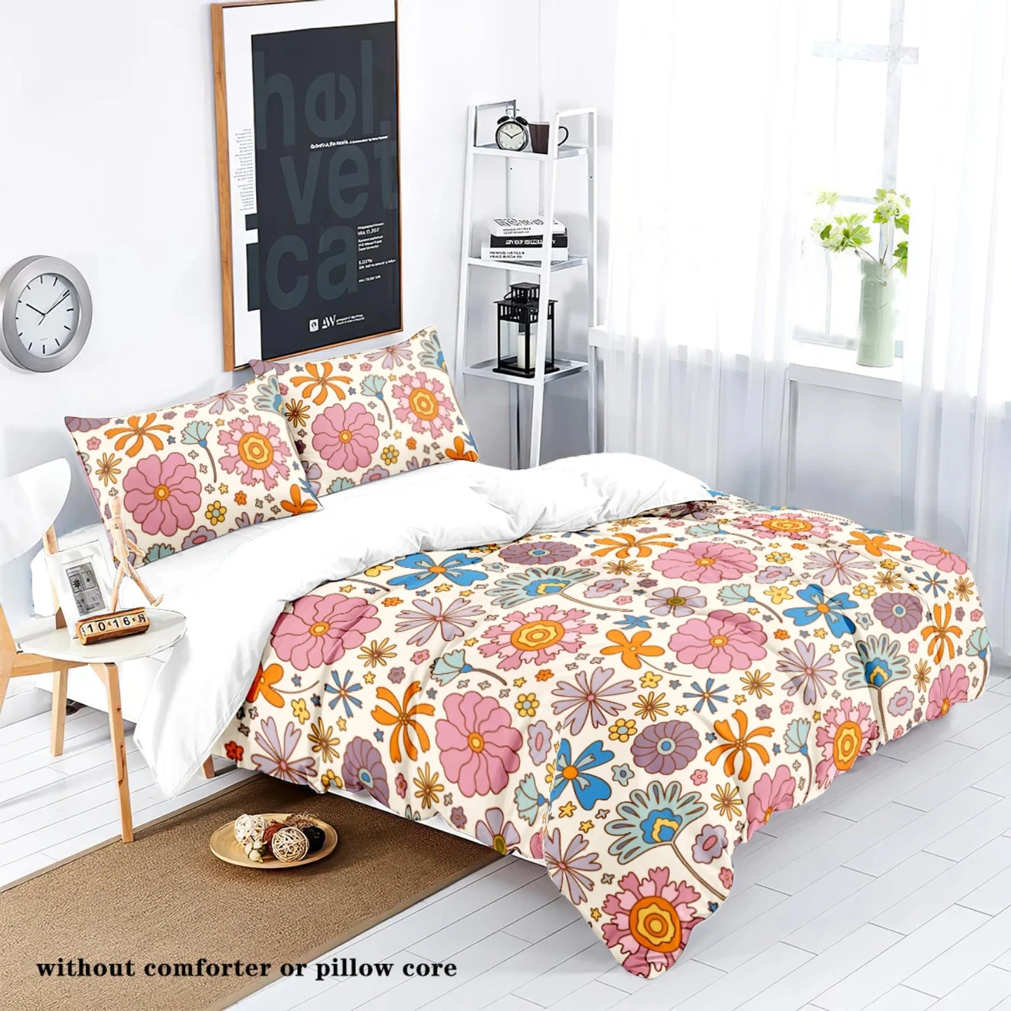 Warm and skin friendly, this unfilled 3pcs matte polyester bedding set includes 1 duvet cover and 2 pillowcases. Featuring anti