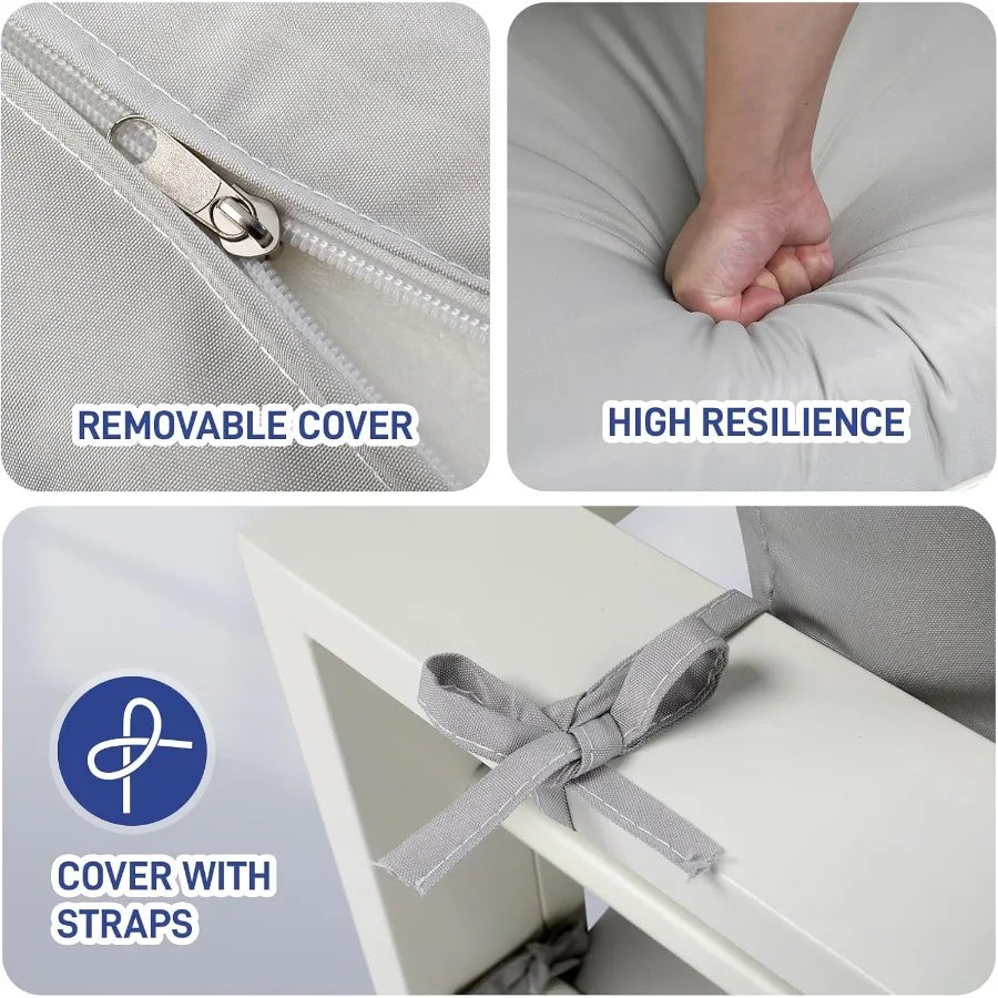 Outvita Aluminum Patio Furniture Set 4 Seats Outdoor Sectiol with Washable Thick Cushions Coffee Table Patio Conversation Sets