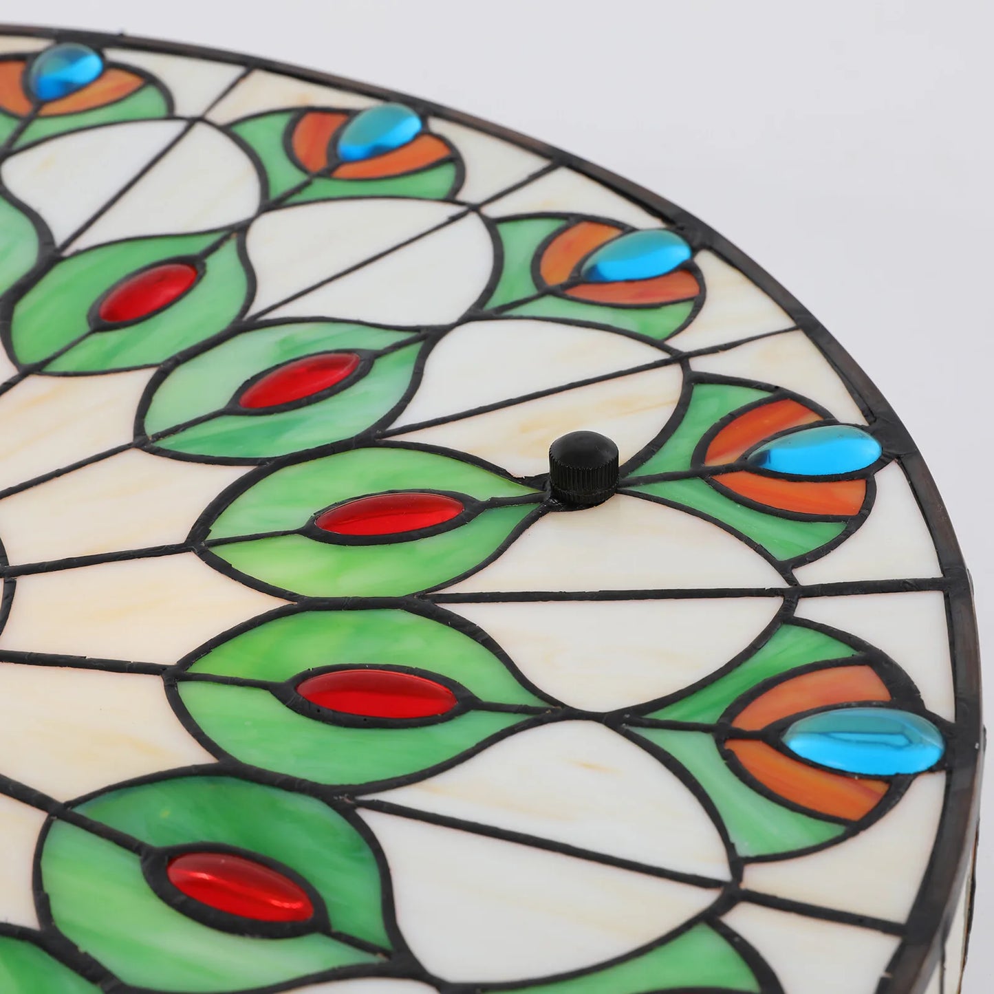 110V Flush Mount Ceiling Light, Stained Glass Ceiling Lamp for Bedroom New