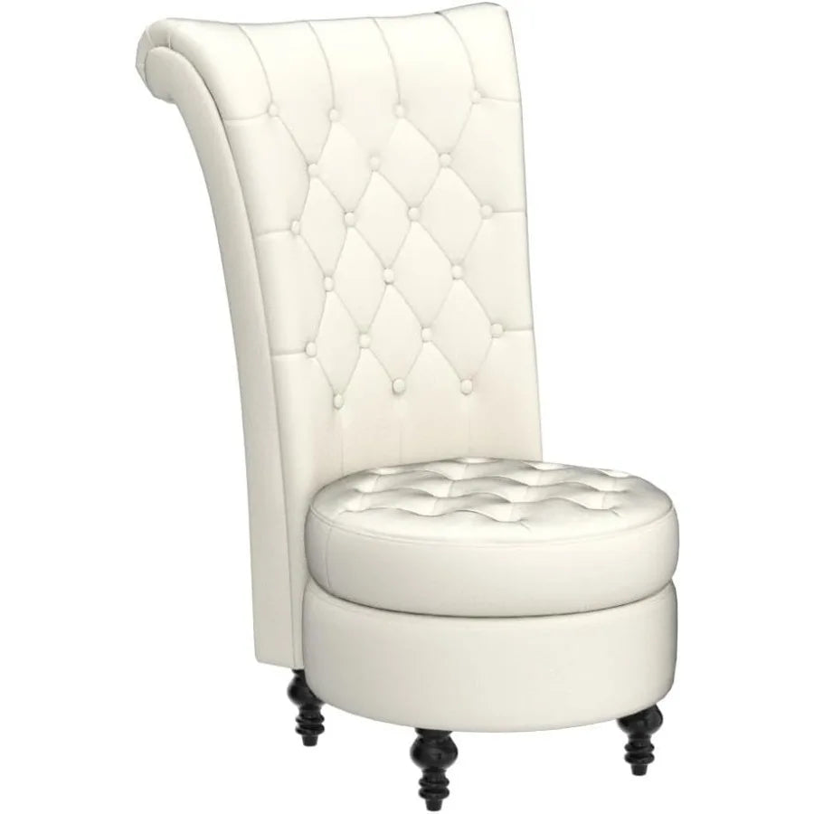 Dutch Velvet High Back Chair Living Room Furniture Royal Accent Seat Throne Chairs Simply Elegant Style for Living Room Bedroom