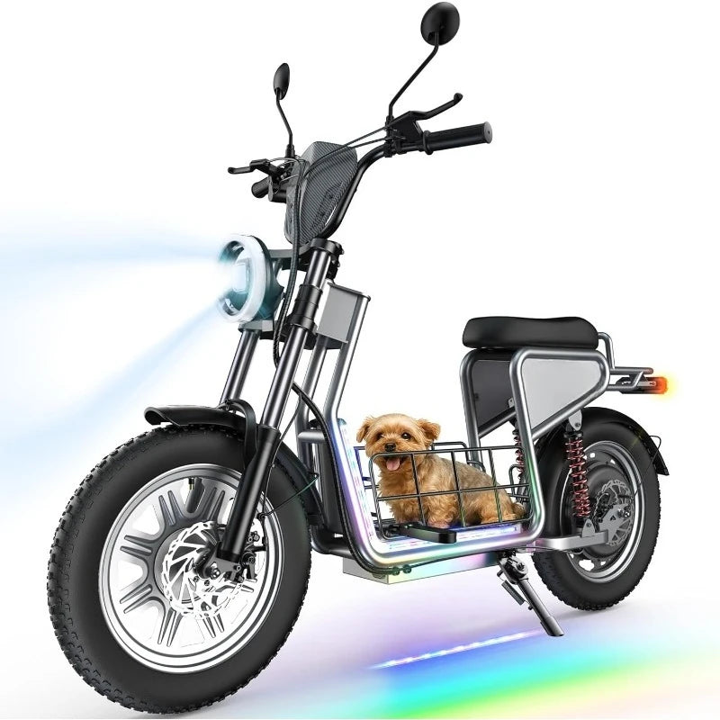 Electric Scooter Adults, 21/38 MPH Top Speed & 28/43 Miles Range, 14/16'' Fat Tire Scooter for Adult with Turn Signals