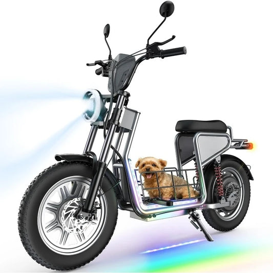Electric Scooter Adults, 21/38 MPH Top Speed & 28/43 Miles Range, 14/16'' Fat Tire Scooter for Adult with Turn Signals