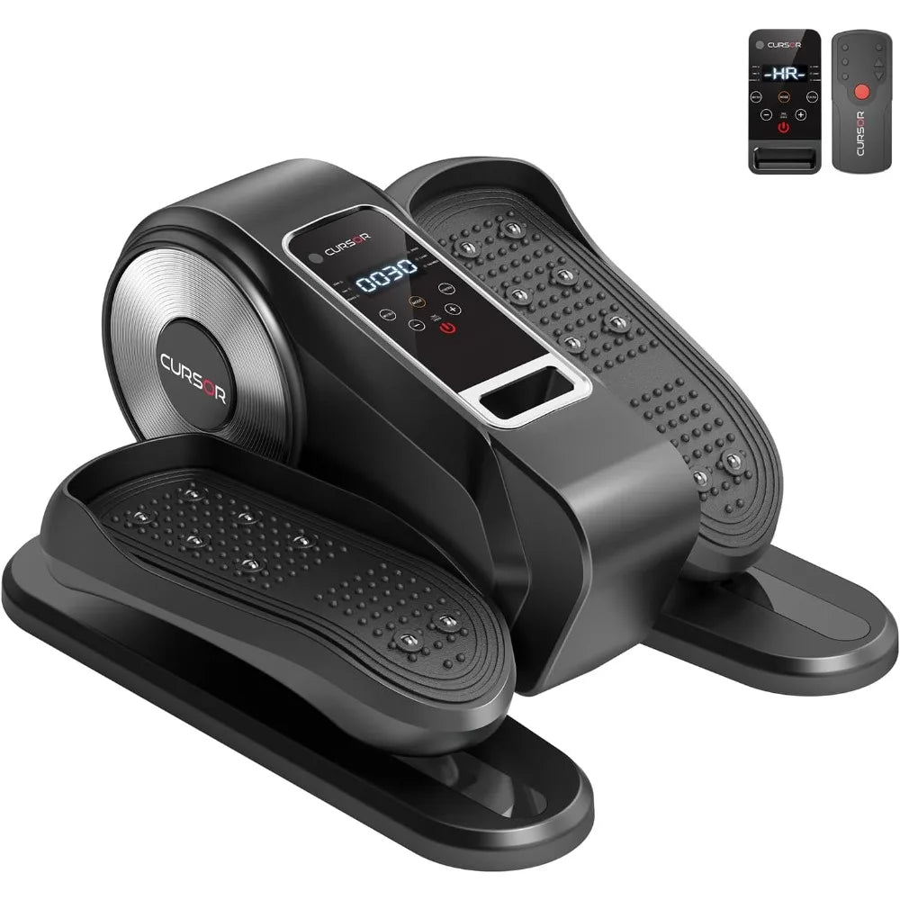 under desk elliptical machine, electric seated pedal exerciser, mini ellipse leg exerciser with remoter, 12 level speeds, forwar