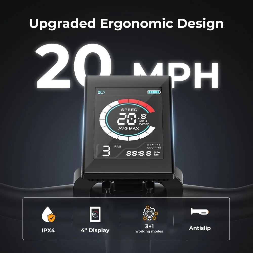 Electric Bike for Adults with Peak 750W Brushless Motor,40Miles 20MPH Commuting Electric Mountain Bike with 360Wh Removable