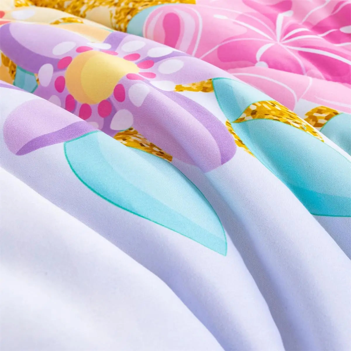 Ntbed Unicorn Twin Comforter Set With Sheets,5 Pieces Kids Bedding Sets For Girls, Lightweight Microfiber Star Rainbow Bed In A