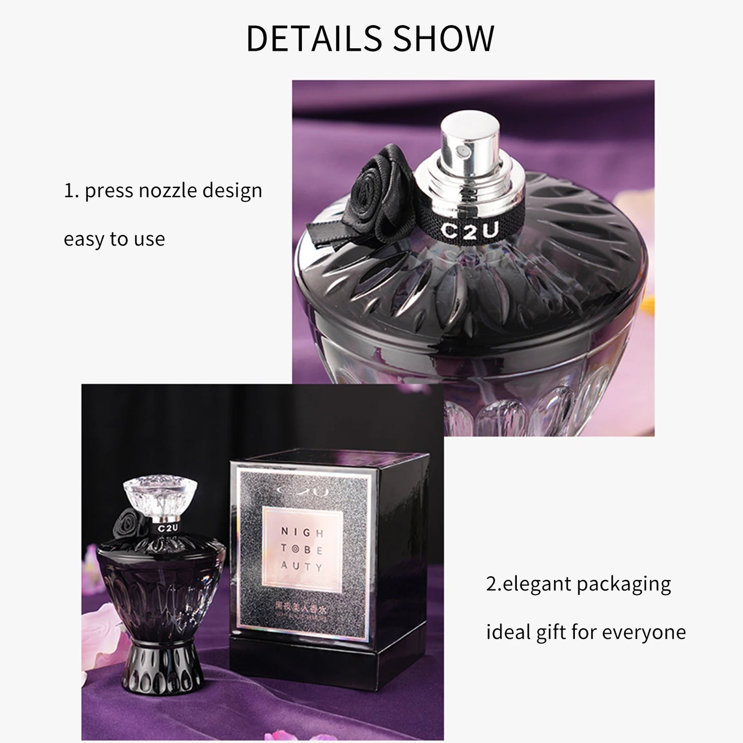 Black Beauty Eau De Parfum Spray Natural Fragrance Parfum With Gift Box Package Lasting And Personal Perfume For Women 75ML