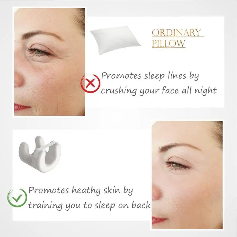 Face Beauty Pillow Face Up Ergonomic Beauty Pillow Foam Massage Pillow Soft Breathable Maintaining Sleeping Pillow Neck Pillow