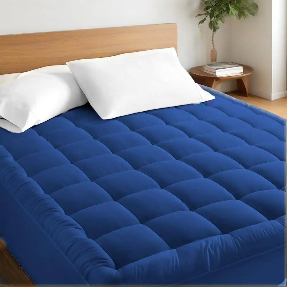 Queen Mattress Topper for Body Pain Relief, 450GSM Extra Thick Mattress Pad Cover with Elastic Pocket, fiber Bed Topper