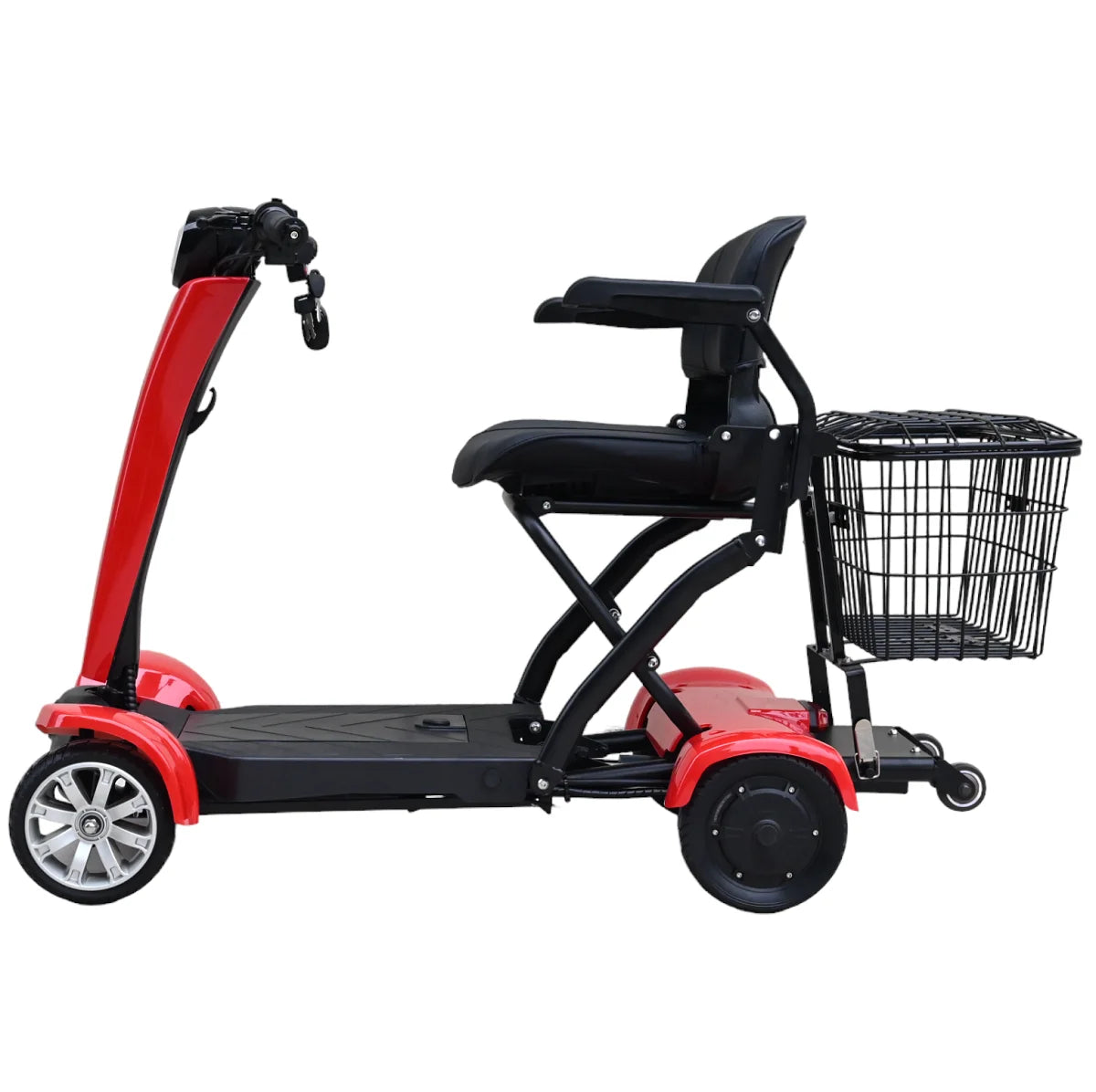 2025 max load 120kg fordable dual motor 4 wheel  portable automatic folding electric mobility scooter seniors