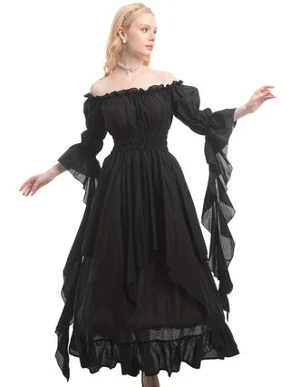 Women's Gothic Witch Dress Medieval Renaissance Costume Victorian Dress