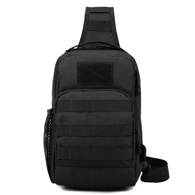 USB Tactical Chest Bag Sling Backpack Handbag Men Outdoor Sports Fishing Pure Hiking Travel Hunting Camping Shoulder Men Bags