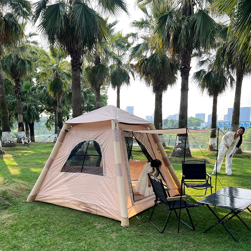 A large air tent that can accommodate 5-8 people, outdoor waterproof tent, beach tent, suitable for camping and hiking trips