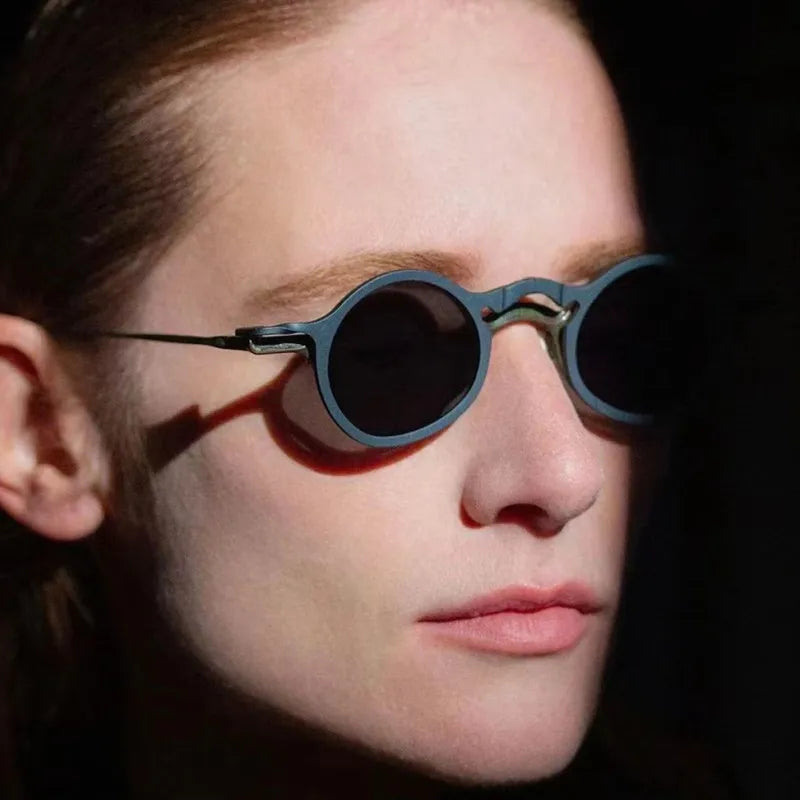 Top Quality Pure Titanium With Magnet Clip On Sunglasses Glasses For Men Women Ultra Light France Designer Round Eyewear Frame