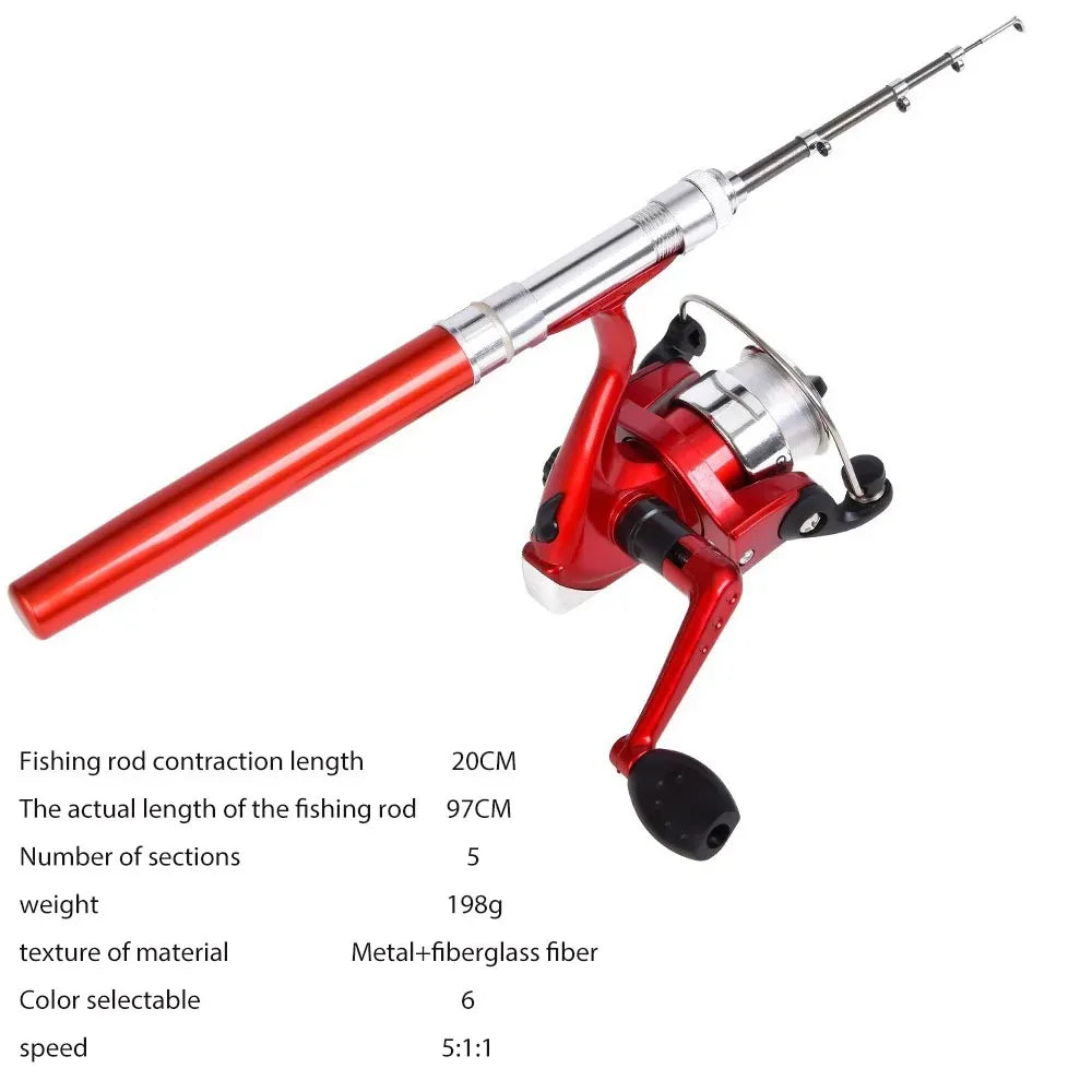 Fish Rod Goods Tackle Reel Telescopic Pole Rods for Fishing Accessories Tools Accessaries Poles Material Things Articles Sports