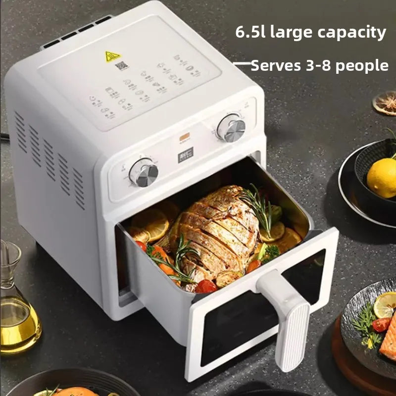 Lireen Stainless Steel Air Fryer 0 Coating Large Capacity Dual Heat Source Visible for Home