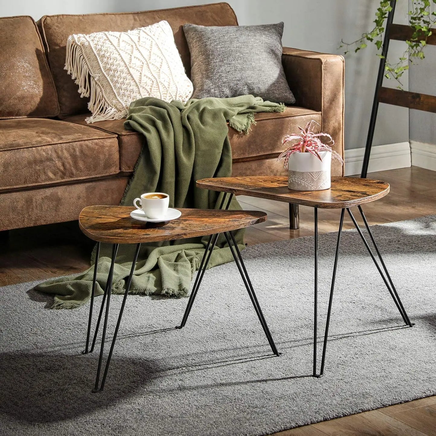 VASAGLE side table set 2 set coffee tables set tables industrial design