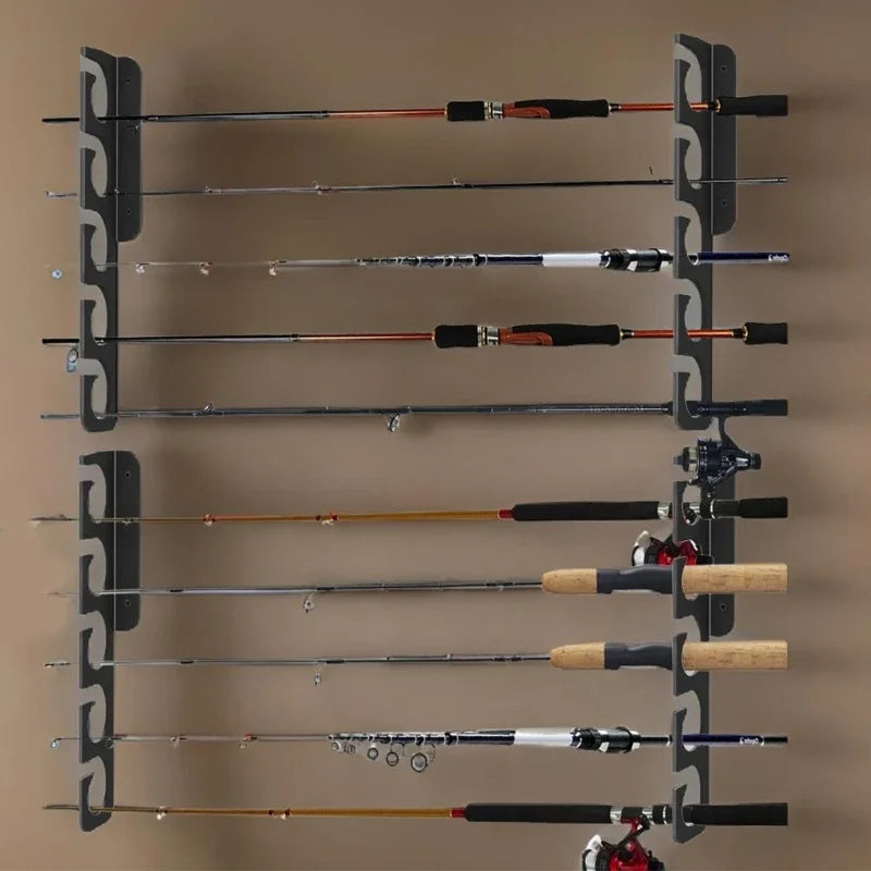 Fishing Rod Holder Wall Ceiling Fishing Rod Storage Rack Horizontal Fishing Rod Overhead Hanger Fishing Rod Holder Stand