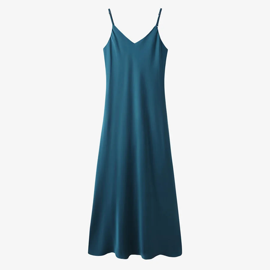 AS 2024 woman clothes thicken ribbing closed-fit wrap tops + Satin Adjustable straps dress (ship out in 1 day)