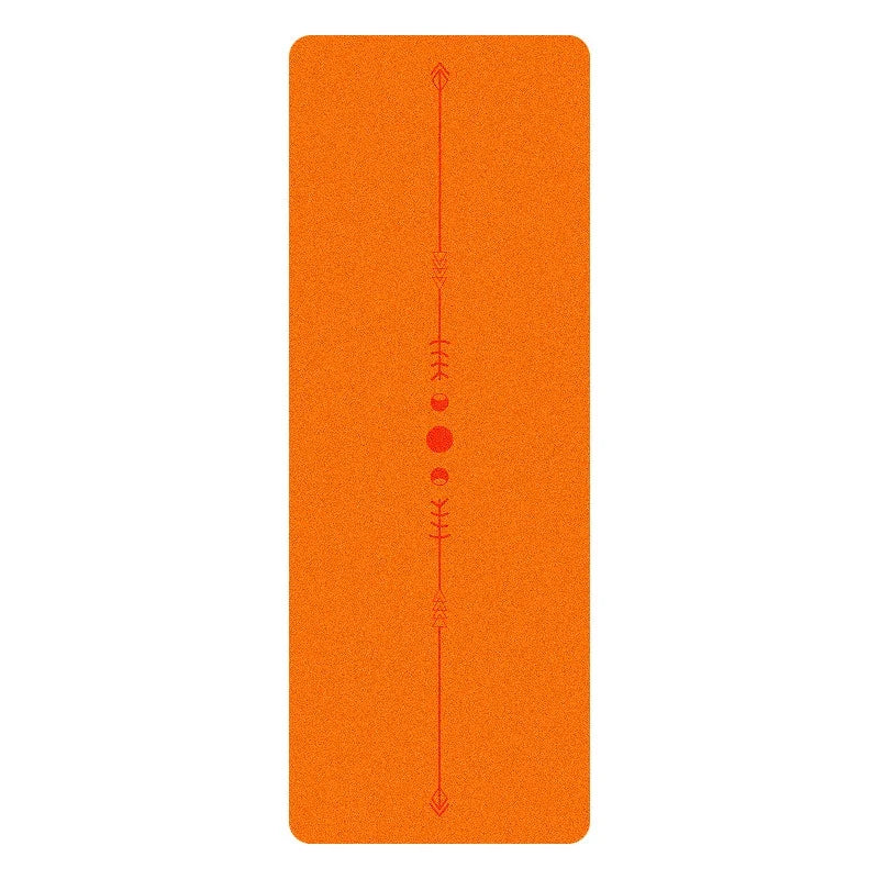 5mm Thick Yoga Mat with Textured PU Surface & Natural Rubber Base - Anti-Slip, High-Density Fitness Mat for Home/Pilates (Alignm