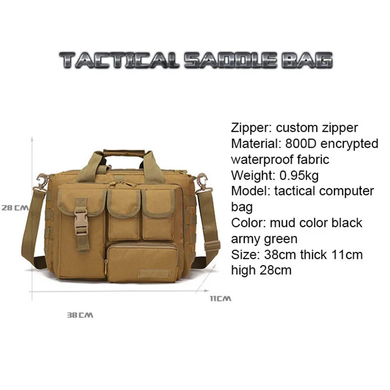 Portable Tactical Messenger Bag Big Capacity Outdoor Laptop Bags Shoulder Bag Camping Hiking Bandbag