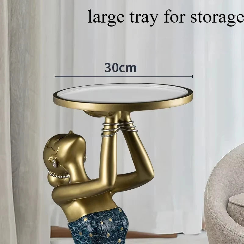 Living Room Coffee Tables Tea Salon Low Luxury Modern Coffee Tables Sofa Side Gold Resin Stolik Kawowy Home Furniture WK50CJ