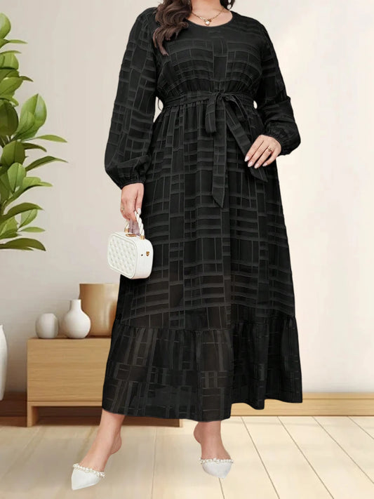 Elegant Women s Plus Size Maxi Dress with Floral Print and V-Neckline Perfect for Evening Events and Special Occasions