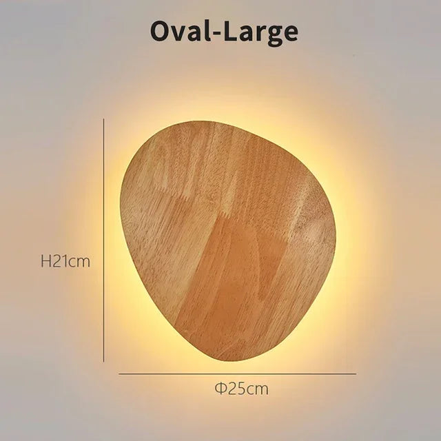 Modern LED Wall Lamp Circular Creative Wooden Wall Lamp Background Wall Bedroom Living Room Corridor Staircase Home decoration