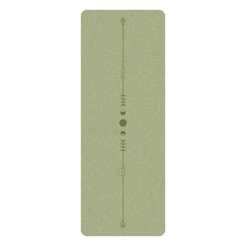 5mm Thick Yoga Mat with Textured PU Surface & Natural Rubber Base - Anti-Slip, High-Density Fitness Mat for Home/Pilates (Alignm