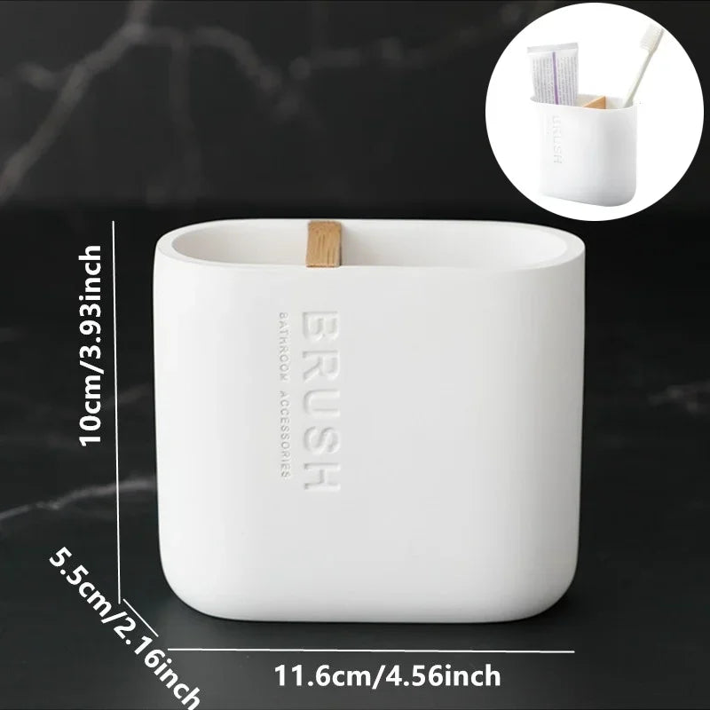 Wash Set Bathroom Decoration Accessories Lotion Bottle Soap Dish Mouthwash Cup Black Tray Household Bathroom Supplies