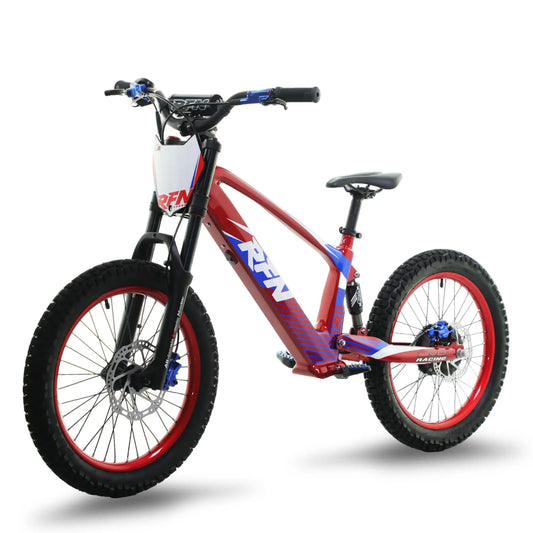 RFN Racing 18 Electric Dirt Bike For Kids - 36V 3-Speed Stunt Jump Bike - Lightweight Aluminum Frame Electric Bike For Age 14+